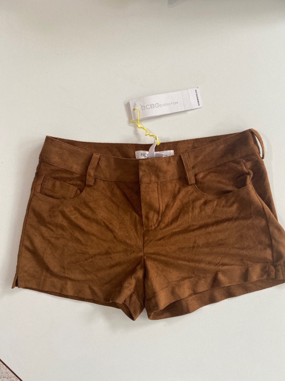 New BCBGENERATION faux suede brown shorts size 0